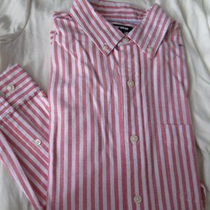 Lands' End Men's long sleeve sail oxford striped shirt, NWT